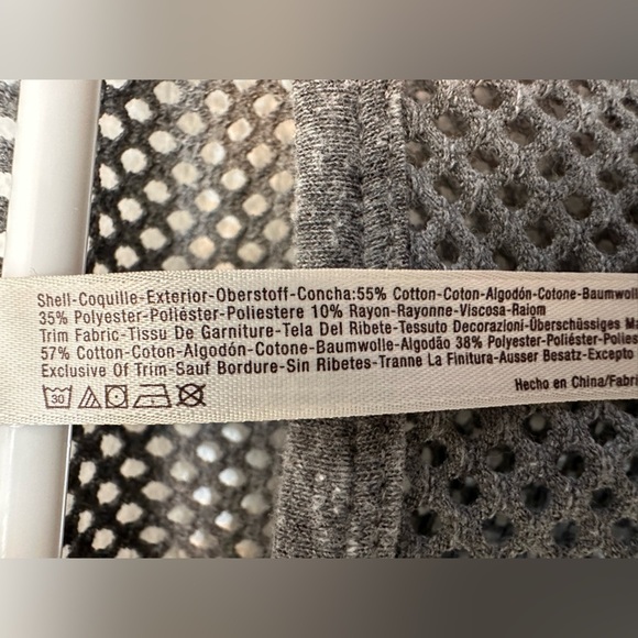 Free People Movement gray short sleeve partial mesh tee shirt - Picture 6 of 6